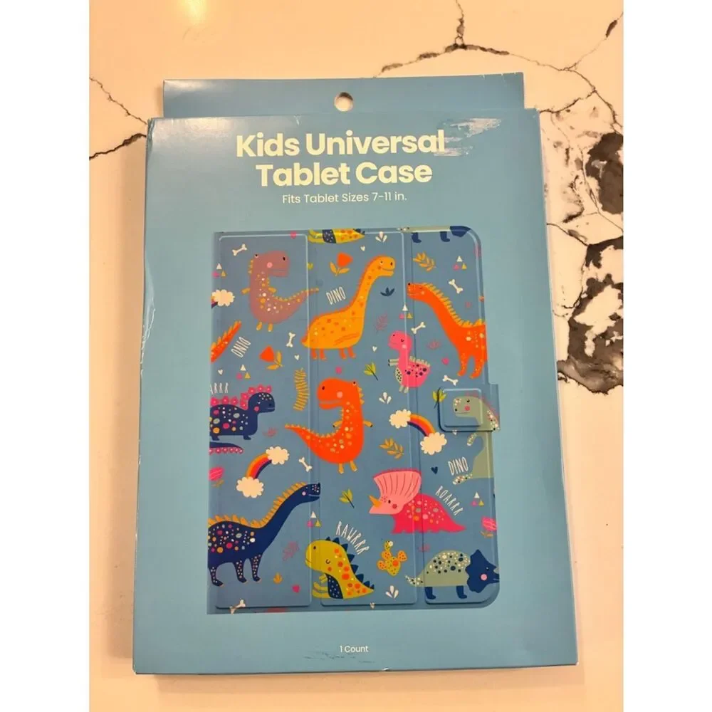 Kids Universal Tablet Case - Blue Dino Print